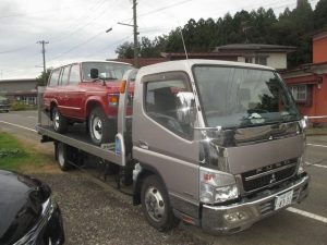 キャリアカーにてランクル納車